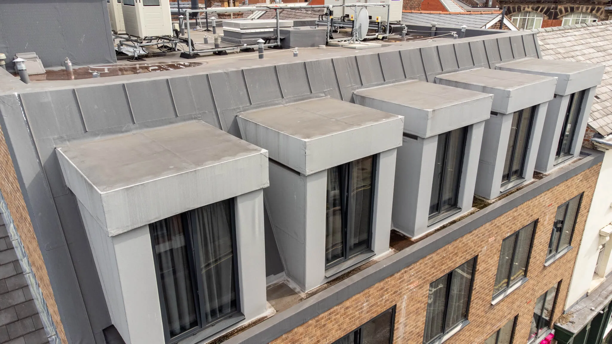 Roof installation works at Duke Street Hotel Liverpool