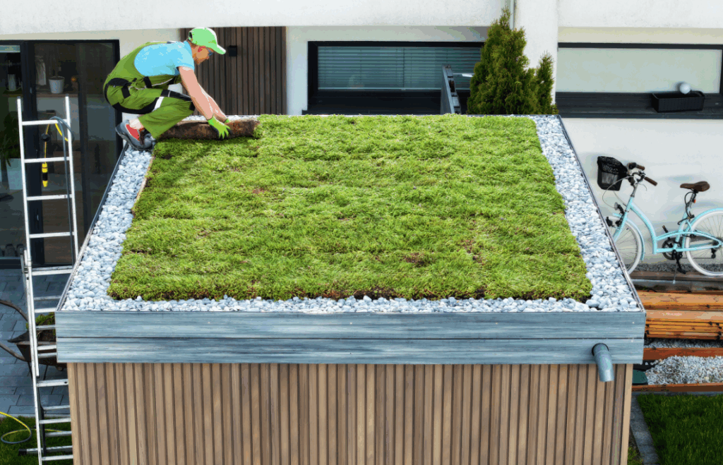 Green roofing
